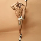 Мужские трусы брифы с бандажом, желтые трусы брифы из хлопка, сексуальное нижнее белье для мужчин, Трусы-стринги