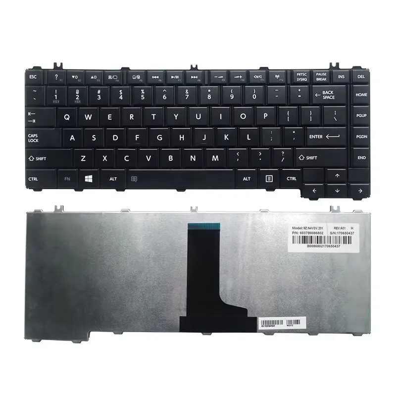 Фото НОВАЯ клавиатура для ноутбука Toshiba L745 L745D L700 L730 L645 L640 L600 L630 C640 C600 C600D L600D №3