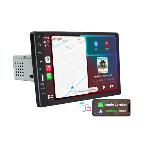 Универсальный Автомобильный мультимедийный плеер, стерео-система на Android, с 9 "сенсорным экраном, GPS, Wi-Fi, Типоразмер 1 Din