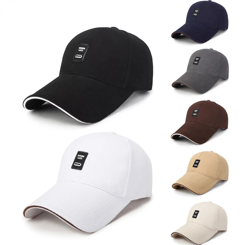 

Women Men Structured Baseball Cap Solid Cotton Adjustable Snapback Sunhat Outdoor Sports Hip Hop Baseball Hat Casquette