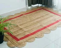 jute rug natural braided rug 8x12 feet reversible modern decorative rustic look rugs and carpets for home living room