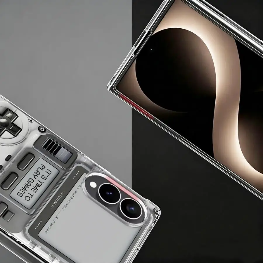 Фото Прозрачный серый чехол-накладка для Samsung Galaxy Z Fold 8, жесткий, из поликарбоната, класса люкс №4