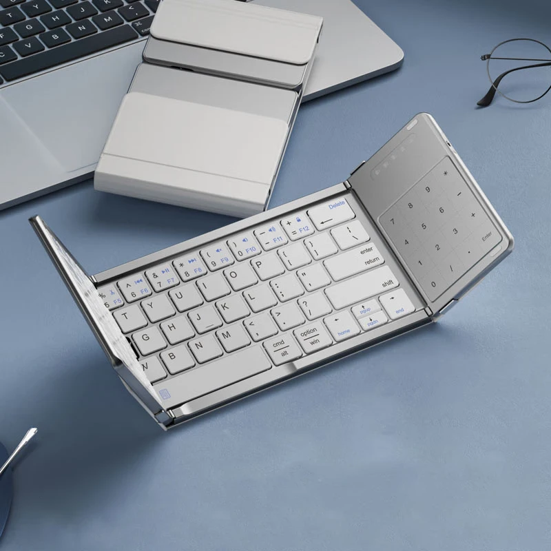 Mengzu Беспроводная Bluetooth клавиатура складной сенсорный экран Apple Ipad тихий планшет