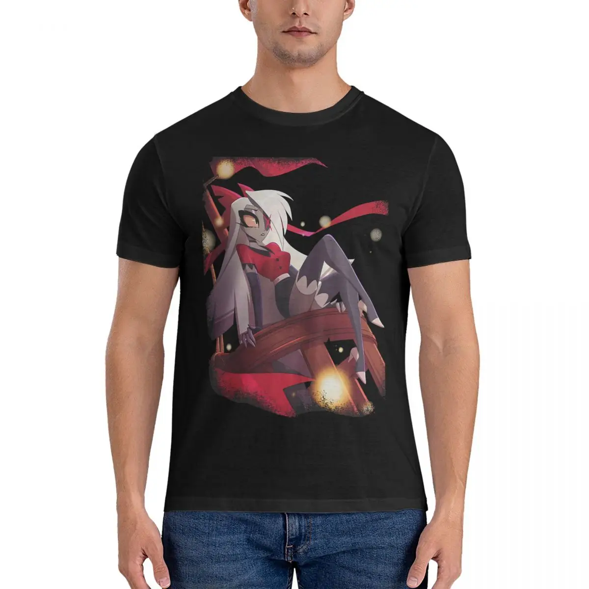 Мужская футболка с коротким рукавом и круглым вырезом из натурального хлопка