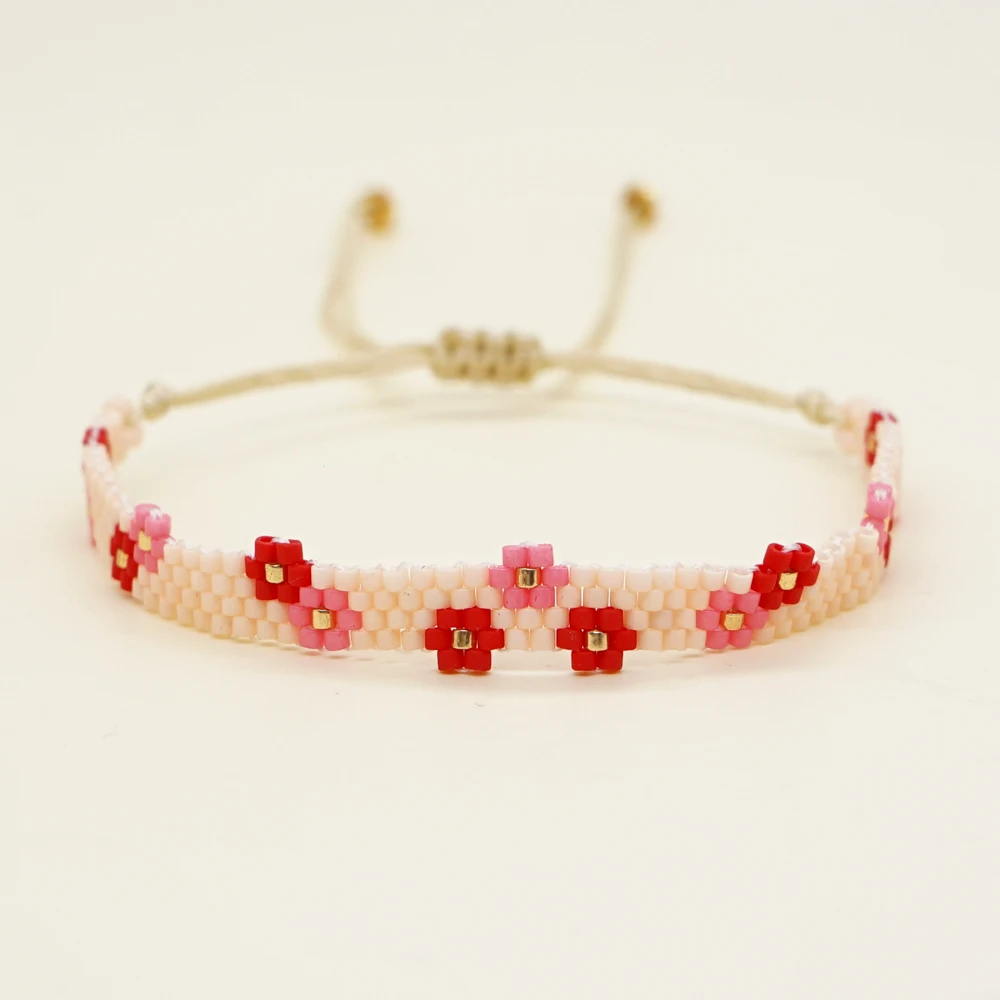 

Go2boho Daisy летний модный цветочный узор Miyuki браслет из бисера Boho женские ювелирные изделия Новые в дизайне модные украшения