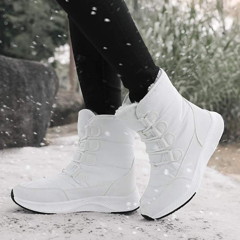 Female Snow Botines 2022 Black Botas Femininas Keep Warm Snow Botas Hombre Winter Boot Waterproof Winter Sport Shoes For Women