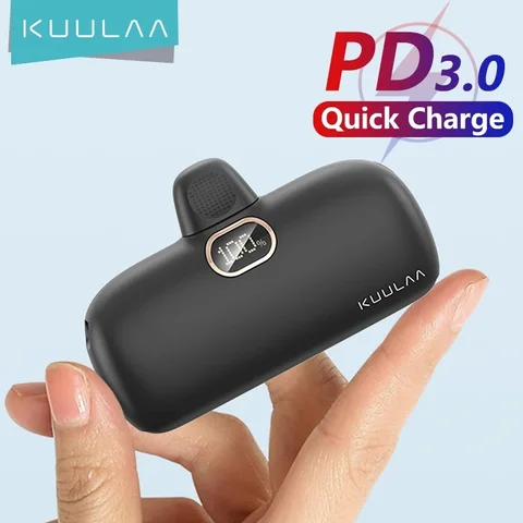 Портативный аккумулятор KUULAA Mini Power Bank 5000 мАч с быстрой зарядкой — детальный вид товара