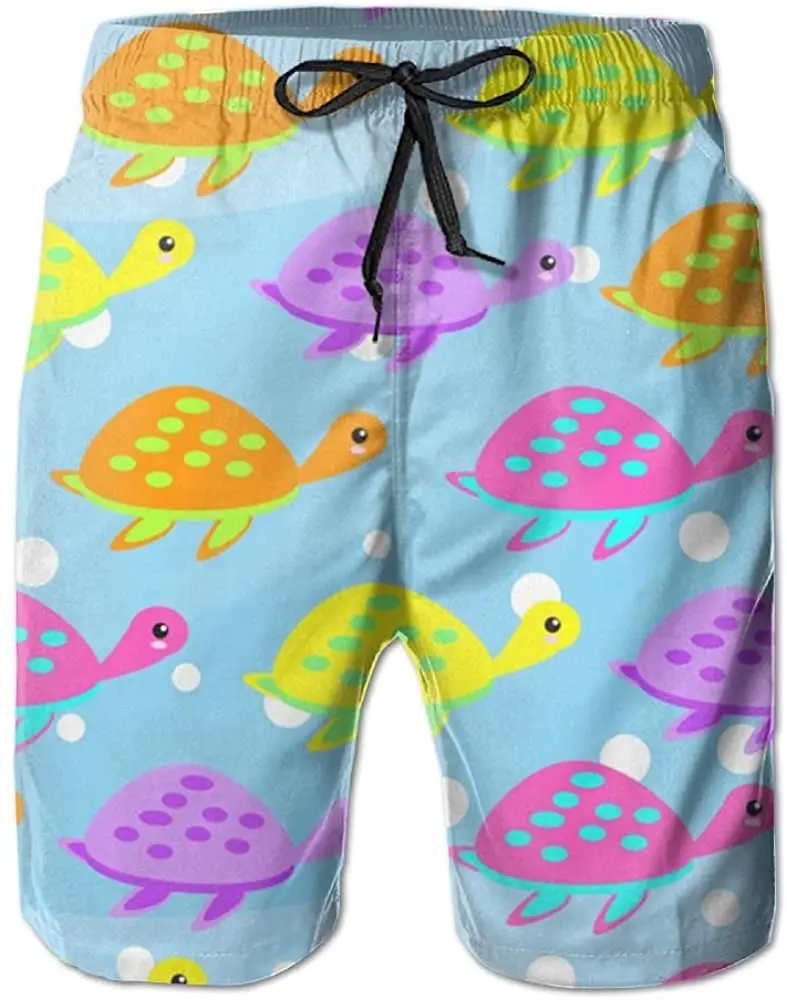 

Board Shorts Cute Little Turtle Men's Quick Dry Swim Trunks Beach Shorts