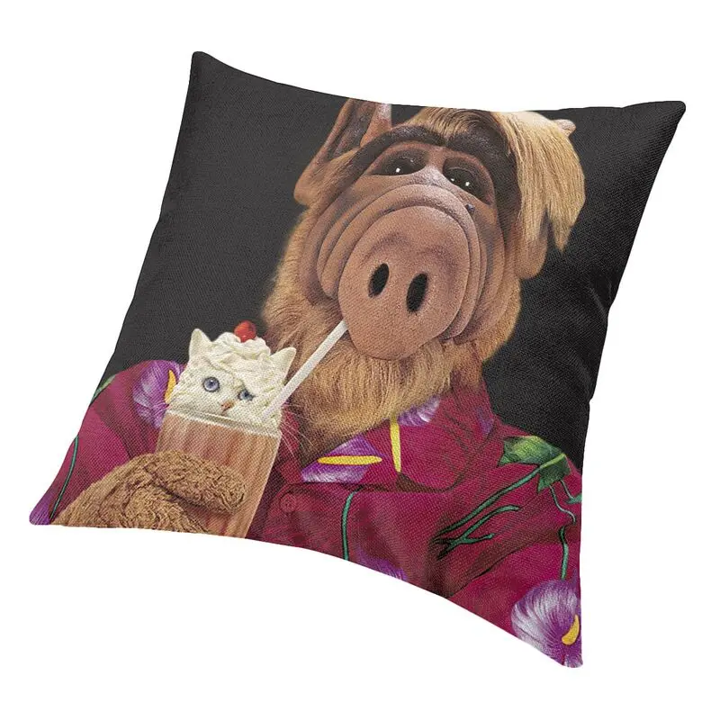 Забавный чехол для подушки Alf Meme с двухсторонним принтом Инопланетянин форма