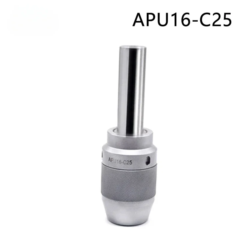 NEW C25 apu Straight shank cutter c25 apu13apu16 one-piece self-tightening drill chuck milling machine tool holder spindle
