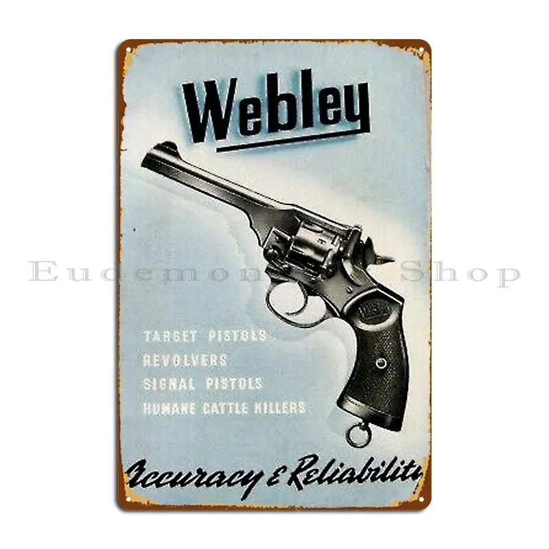 Плакат Webley Gun Mk5 символ знаков искусства металлический плакат Настенный декор