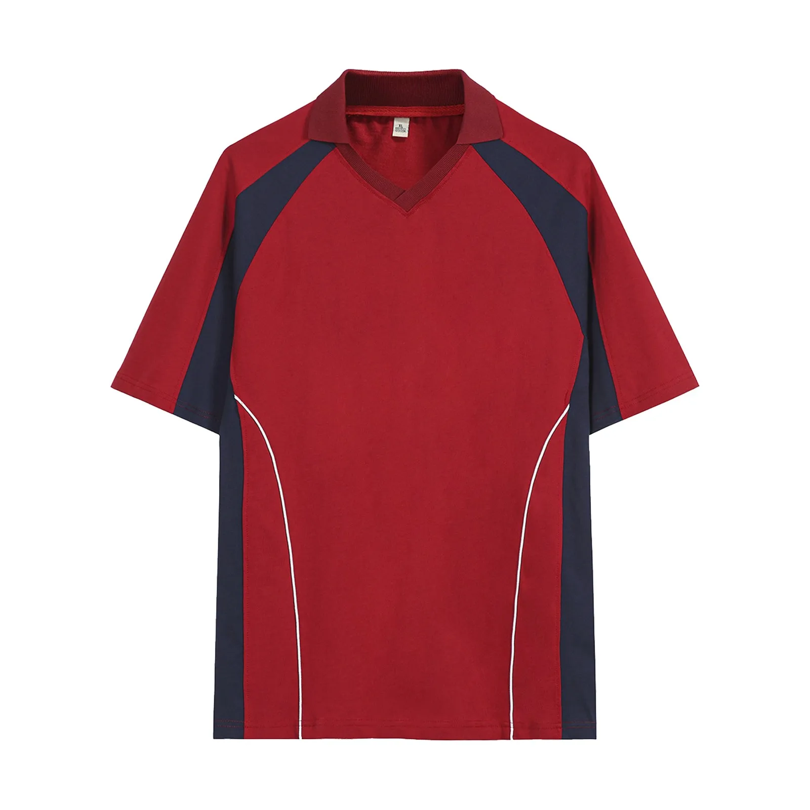 

Men's Short Sleeved T-shirt Youth Fashion Leisure Sports V-neck Contrast Loose T-shirt 반팔 패션 Camiseta футболки мужские топ Tシャツ