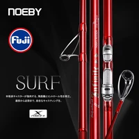 noeby surf fishing rod 397bx 428bx 100 260g 3 section fuji parts japan carbon rockfishing spinning rod for sea surfcasting rods