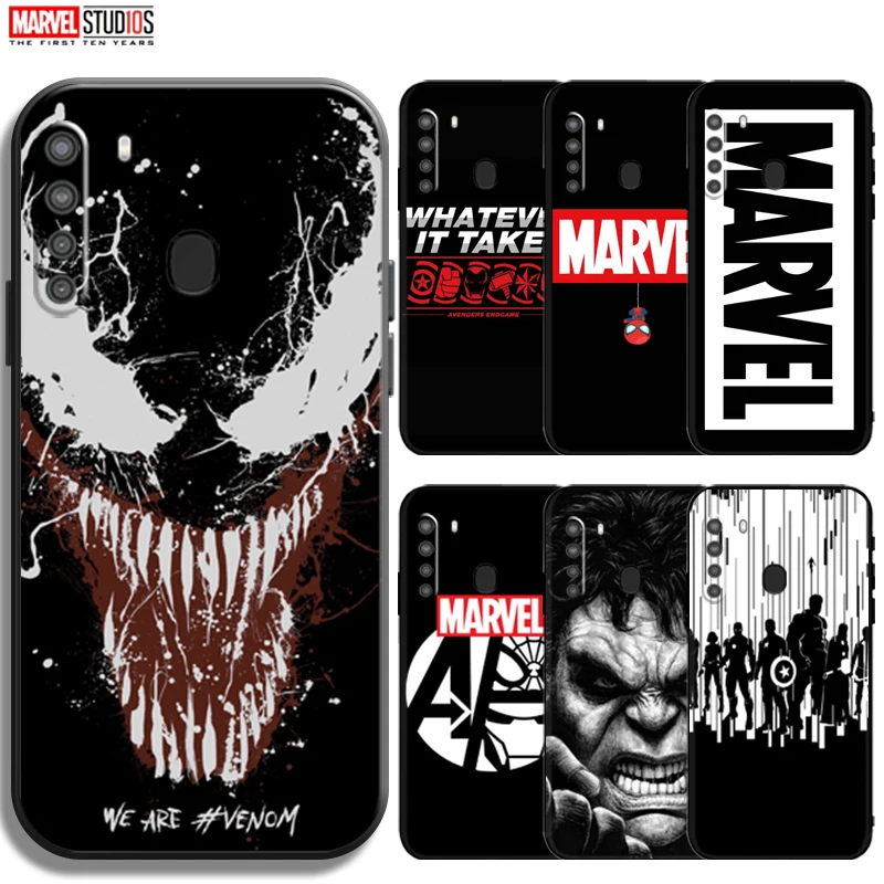 

New Marvel Avengers Logo Phone Case For Samsung Galaxy A21 A21s Coque Bumper Ultra-Thin Funda Silicone Cover Back Carcasa