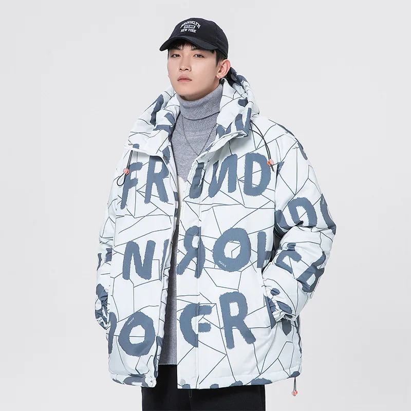 Men's winter Cotton Clothes Fashion hooded men's Clothing Youth thickened warm Jacket Parkas