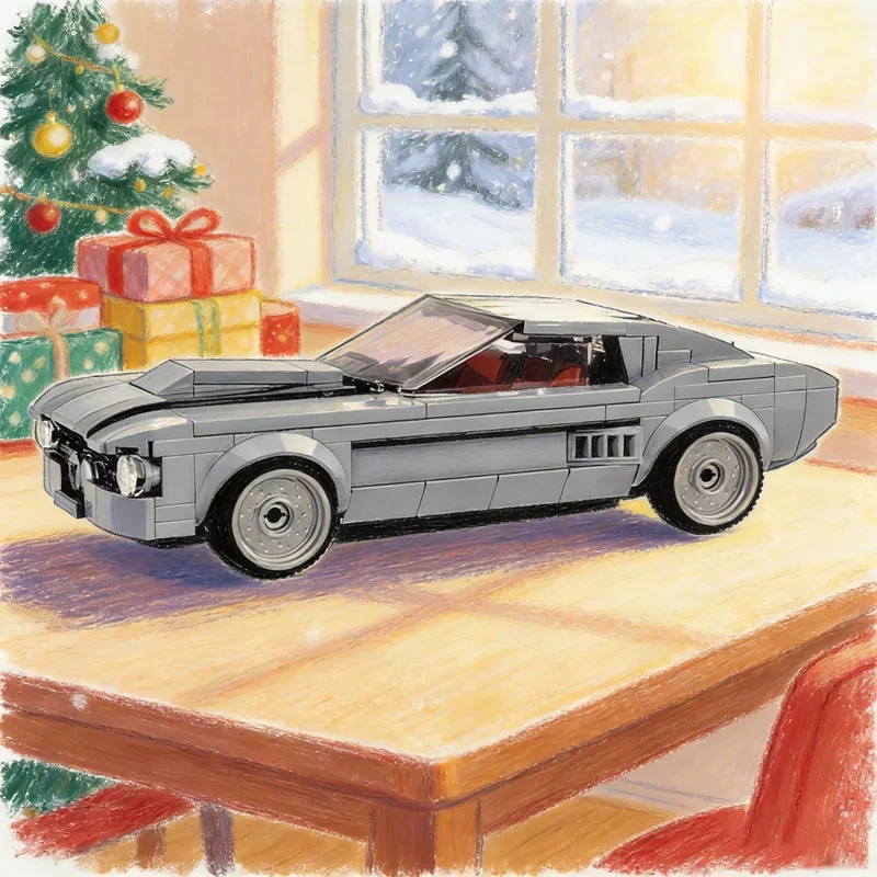 Фото 320 деталей MOC City Champions Shelby Mustang (также известенный как Eleanor) — модель-конструктор, архитектурные блоки, идея для рождественского подарка, развивающая игрушка №1