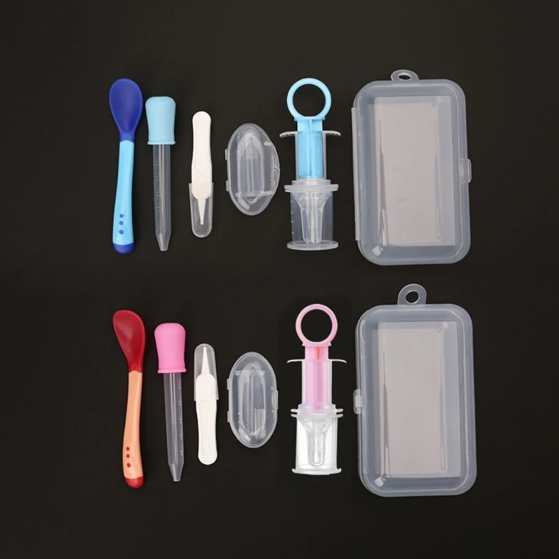 

Baby Oral Feeding Syringe with Silicone Pacifier Liquid Baby Medicine Dispenser Infant Syringe Feeder with Measuring Cup