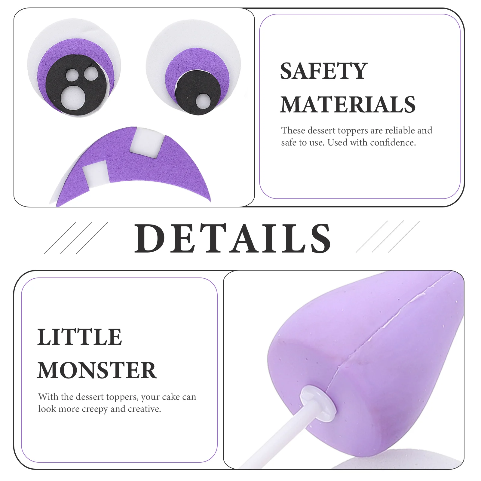 3 комплекта тортов вставка в виде маленького монстра украшения для десертов на