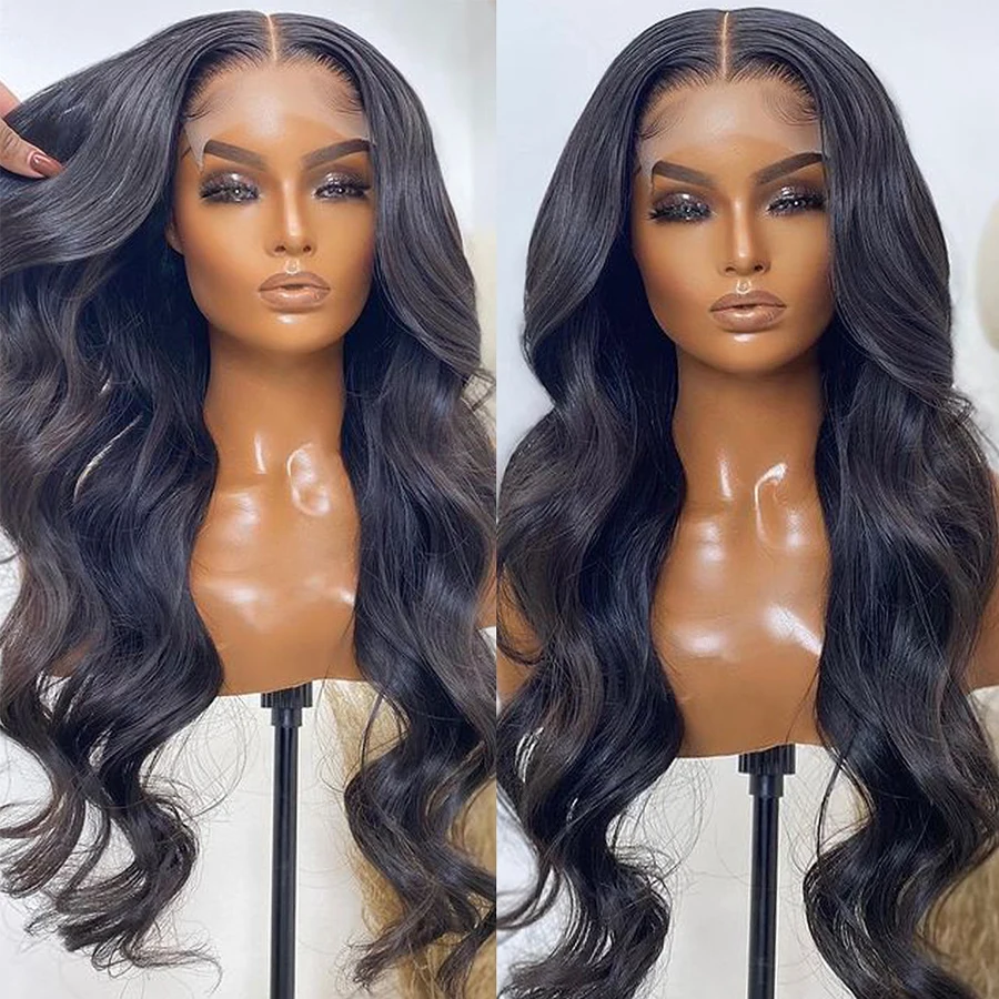 30 Inch Body Wave 13x4 HD Lace Frontal Wigs For Black Women 13x1 T Part Lace Wig Brazilian Loose Wave Human Hair 4x4 Closure Wig