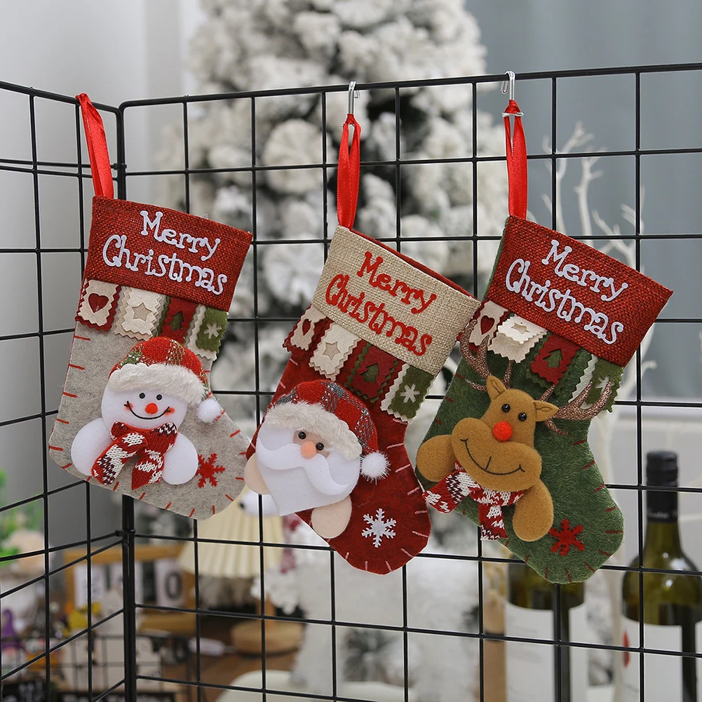 Рождественские чулки носки камин елочные украшения персонализированные
