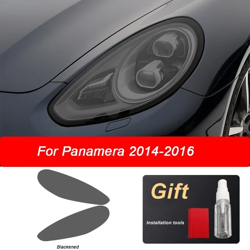 

2 pcs transparent black TPU Car headlights protective film sticker For Porsche Panamera 970 971 2014-On protection Attachment