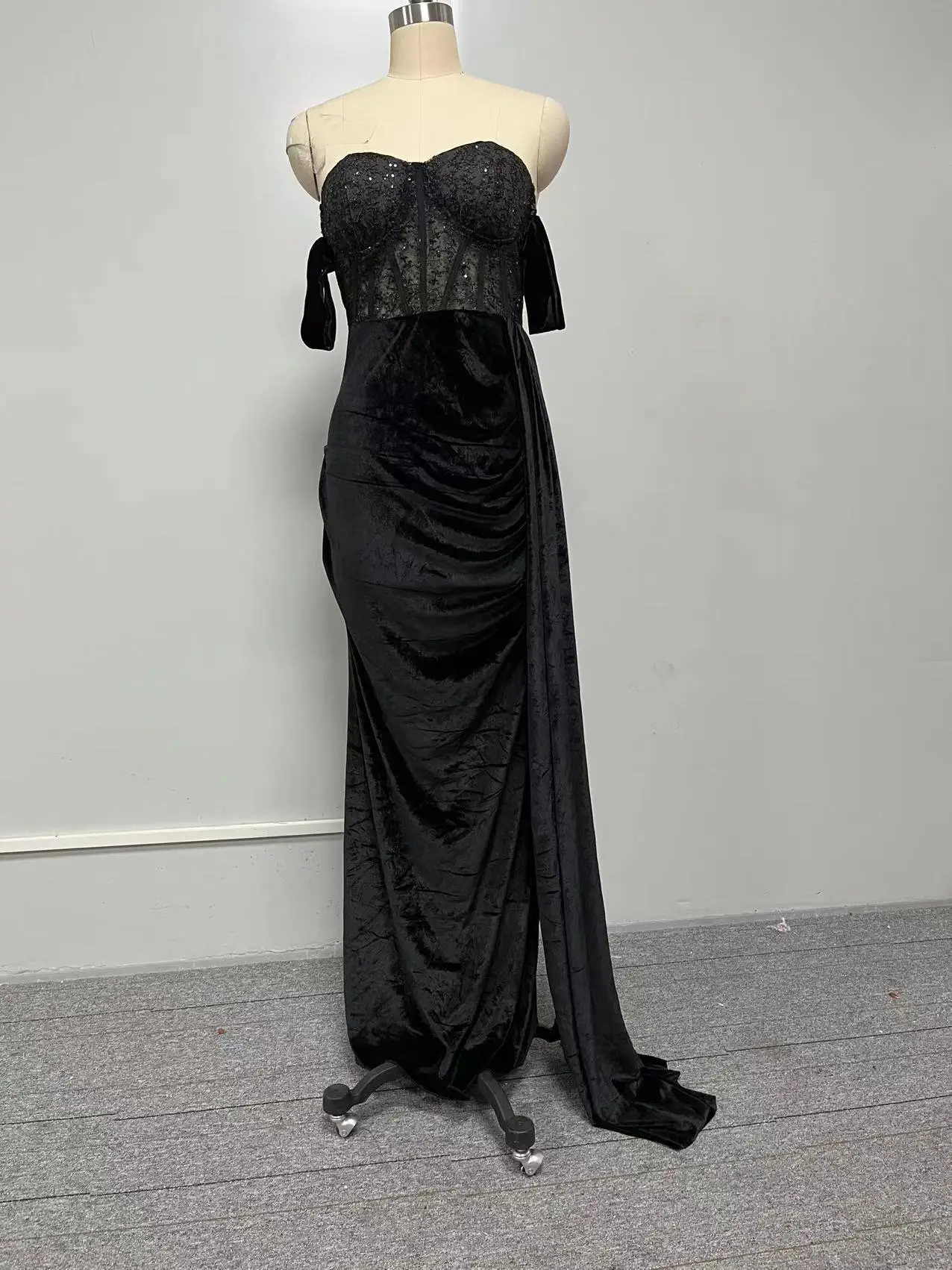 Women Sexy Prom Dress Off-Shoulder Backless  Elegant Evening Dress Fashion Slim Waist Formal Dresses