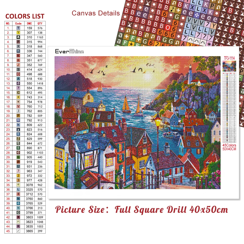 evershine diamond embroidery landscape sunset diamond painting seaside mosaic picture rhinestones house new arrivals home decor free global shipping