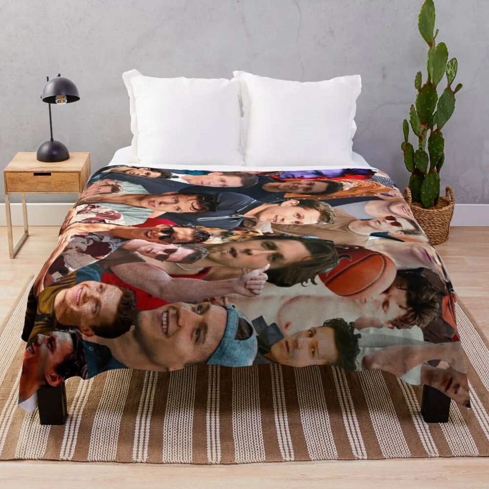 

Tom Holland Photo Collage Throw Blanket large fluffy plaid embroidered blanket for sofa comforter blanket