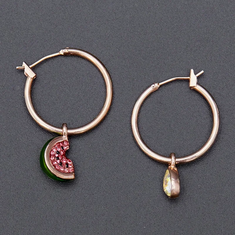 Корейский стиль персонализированные цветные серьги с бриллиантами и каплями