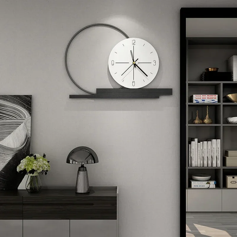 Металлические настенные часы для интерьера роскошные ультрамодернистские