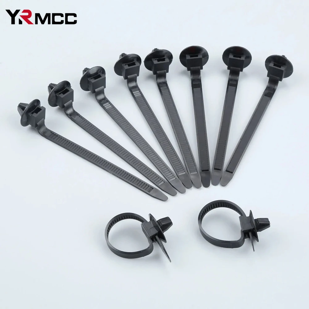 10 шт. автомобильные кабельные стяжки с нажимным креплением