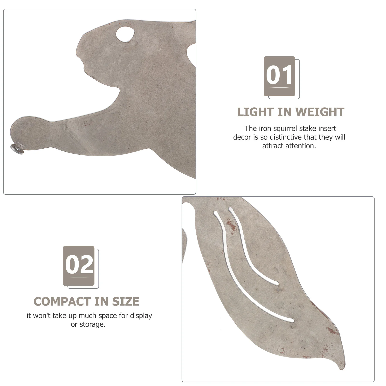 

Lawn Animal Insert Decorations Yard Garden Squirrel Sign Yards Stake Iron Backyard Decorative Stakes