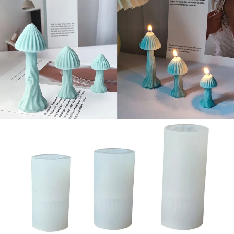 

Mushroom Shape Candle Mould Mushroom Candle Silicone Molds for DIY Candle Making