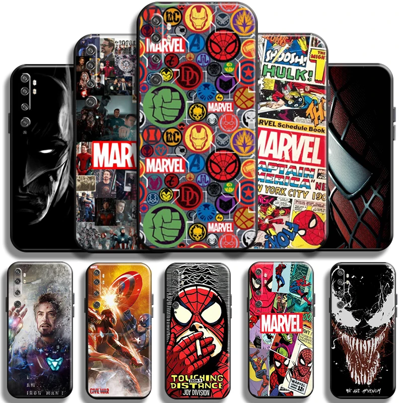 

Marvel Avengers For Xiaomi Mi CC9 Mi CC9e Mi CC9 Pro Phone Case TPU Full Protection Back Cases Cover Black Liquid Silicon Shell