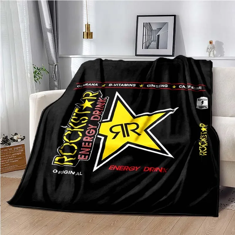

Одеяло Rockstar для энергетических напитков, спортивные одеяла, диван Bde, автомобиль, гостиная, брикет, фраза, коперта
