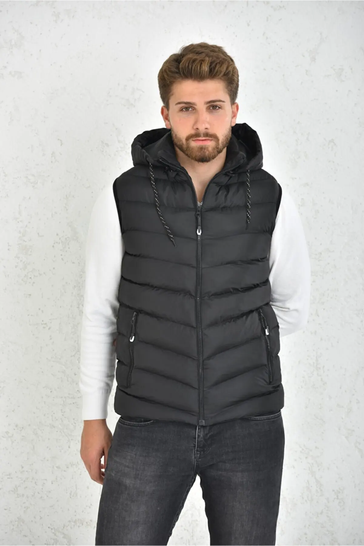 

Unisex black gel filling hooded swelling vest Sun Protection for Women Blazers and Jackets Clothing 160171977