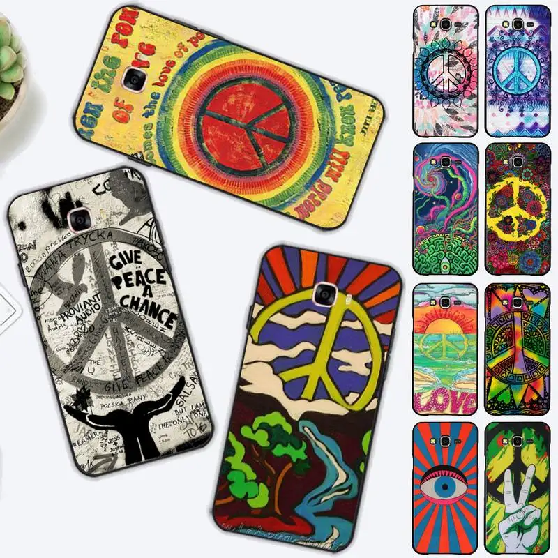 

Hippy Hippie Psychedelic Art Peace Phone Case for Samsung J 4 5 6 7 8 prime plus 2018 2017 2016 J7 core