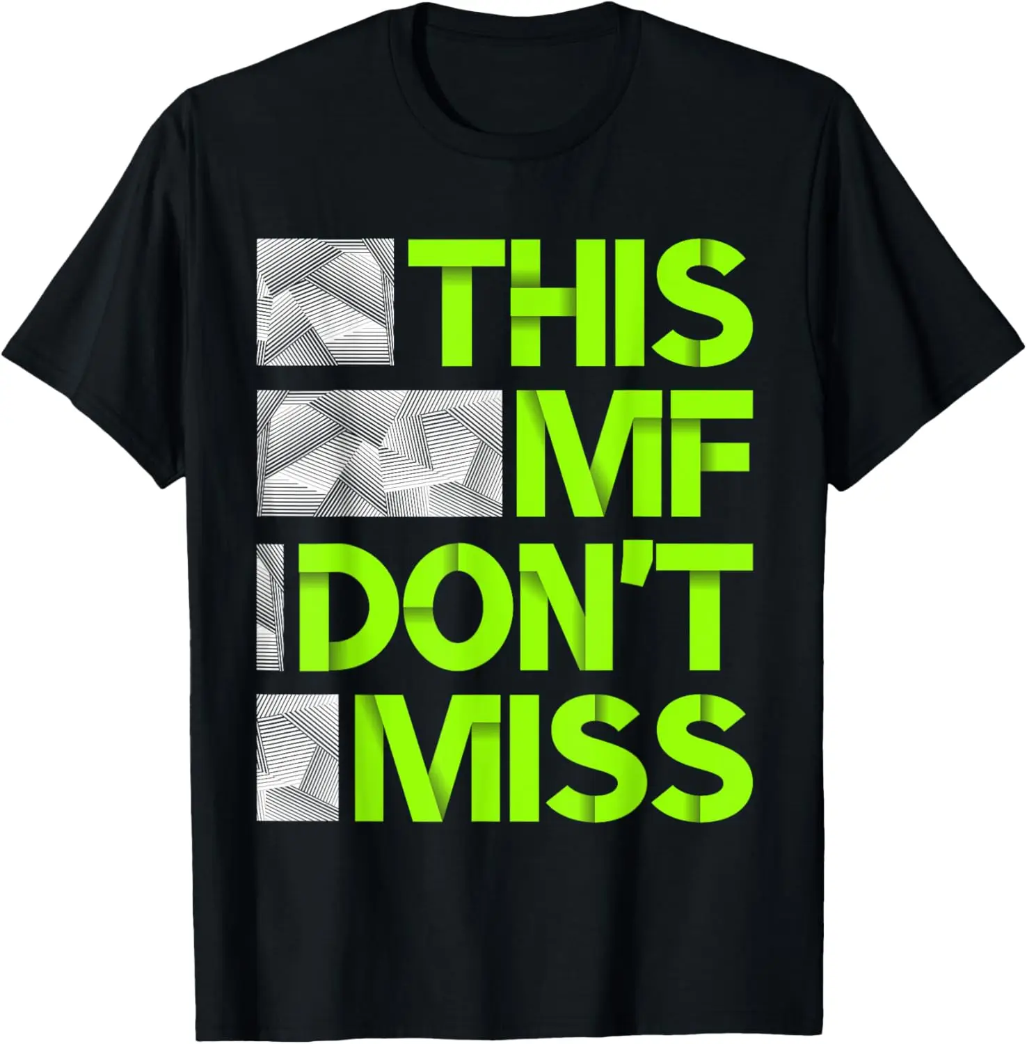 Зеленая футболка с рисунком цвета зеленого MF Don't Miss