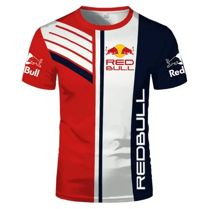 Летняя мужская футболка Red Bull для экстремальных видов спорта с 3D принтом и