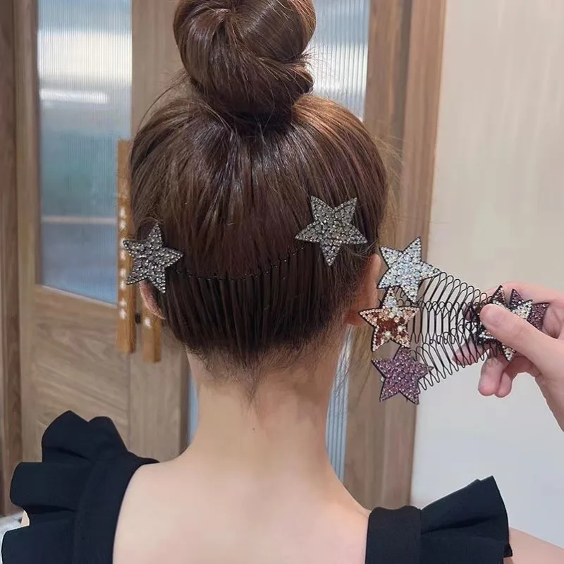 Ful Stars Broken Hair Organizing Tool Ponytail Fixed Hair Clips Children's Retro Exquisite Hair Accessories