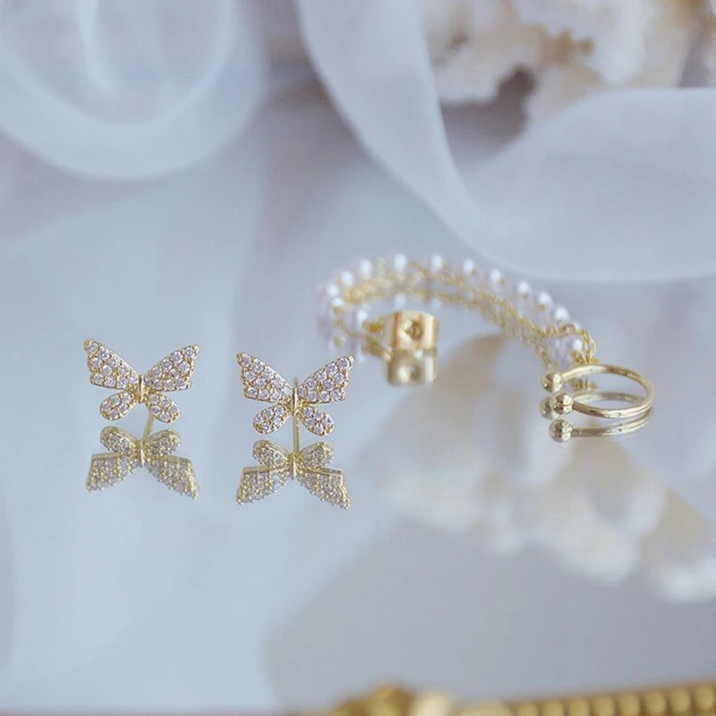 

2021 New Arrival Trendy Geometric Korean Love Piece Tassel Dangle Earrings For Women fashion Gold Color Metal Party Pendiente