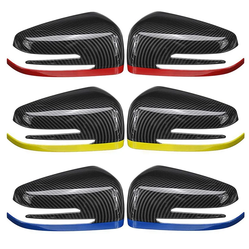 

2X Car Rearview Side Mirrors Cover Cap for Mercedes-Benz A B C E CLA GLA GLK Class W176 W117