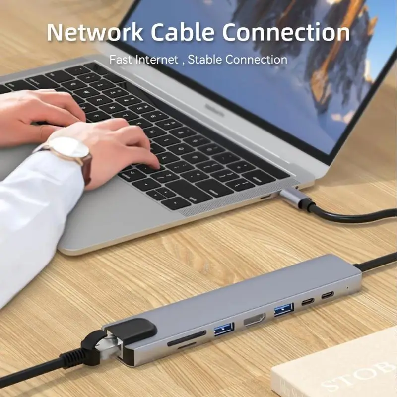 

Pd Charge Usb-c Docking Station Type C Hub Docking Station Usb-c Hub Usb C Adapter With Sd / Tf Card Reader Type-c Splitter