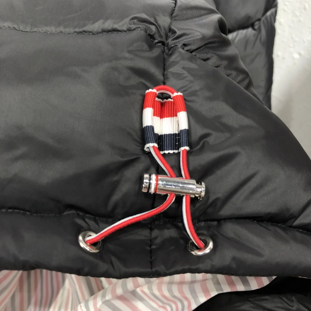 Winter Long Down Jacket MenTop Quality Thick Causal Warm Puffer Jacket Luxury Brand Stripes Style Fashion Women TB Overcoat