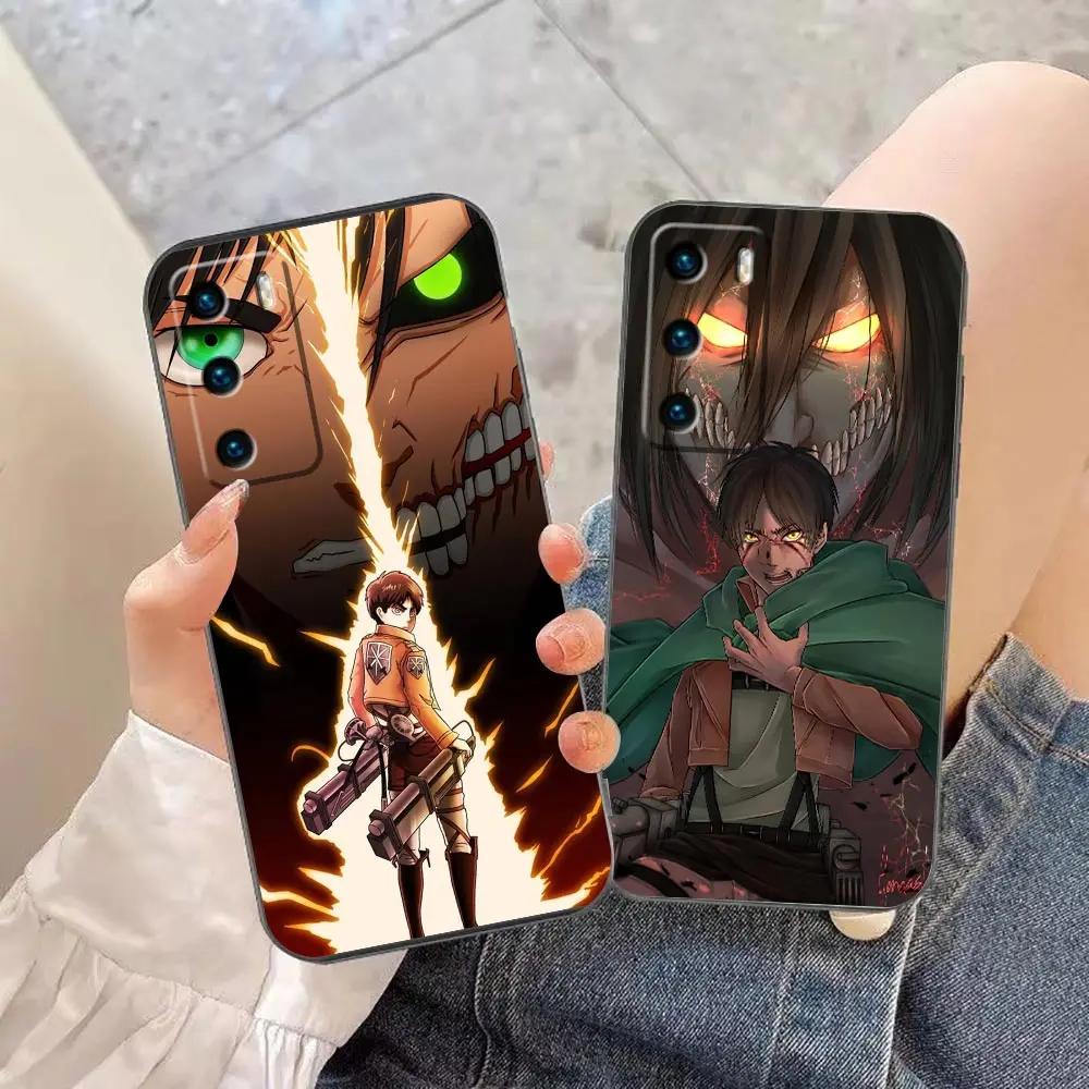 

Funda Capa Case For HUAWEI P50 P40 P30 P20 P10 P9 P8 Plus MATE 30 20 20X 10 9 8 Pro Lite Case Para Eren Yeager A-Attack on Titan
