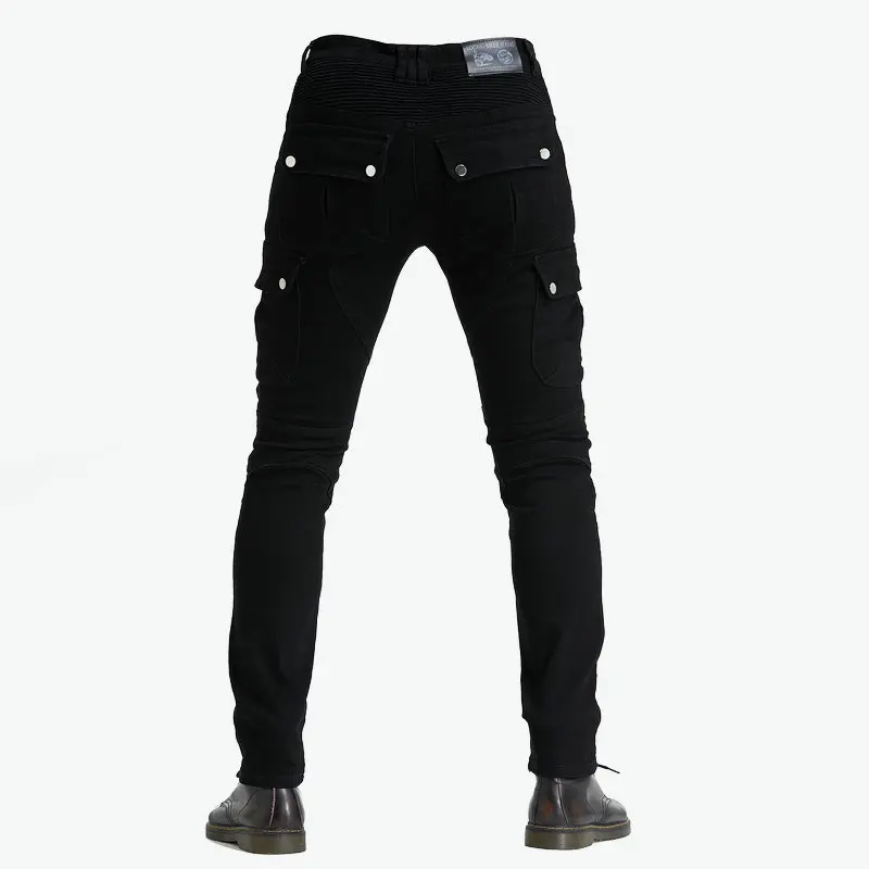 LOMENG Motorcycle Jeans Motorbike Motocross Cycling Pnats Fireproof Kevlar Protective Layer On Hips And Knees LM114-26