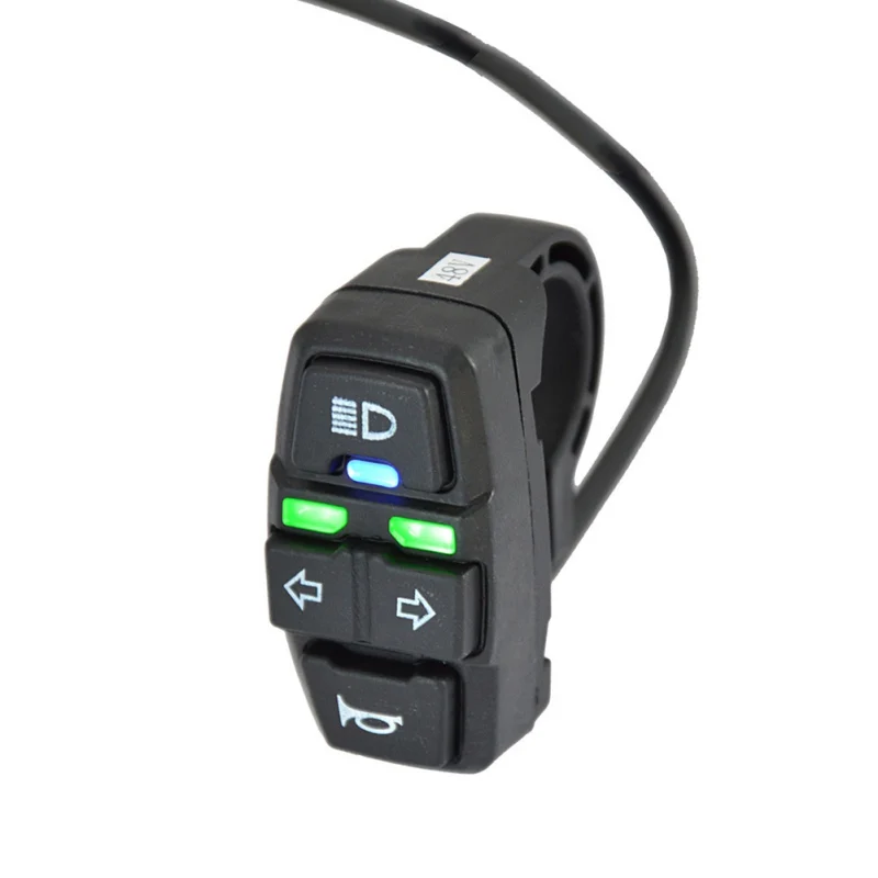 

3 в 1 велосипедный переключатель для электромобиля, рога, скутеры, электрический велосипед, левый и правый поворот, Swicth с подсветкой, знак, ча...
