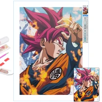 dragon ball son goku 5d diamond paintings kits full square drill diy embroidery anime character pictures cross stitch home decor