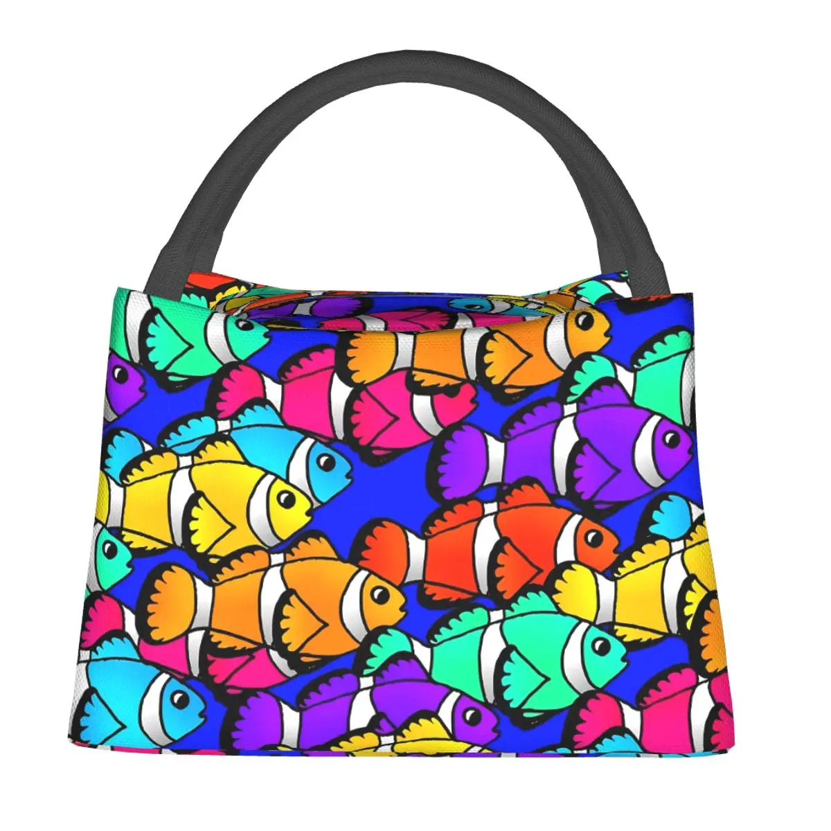 

Tropical Marine Lunch Bag Rainbow Clownfish Cute Lunch Box For Men Travel Convenient Cooler Bag Design Thermal Tote Handbags