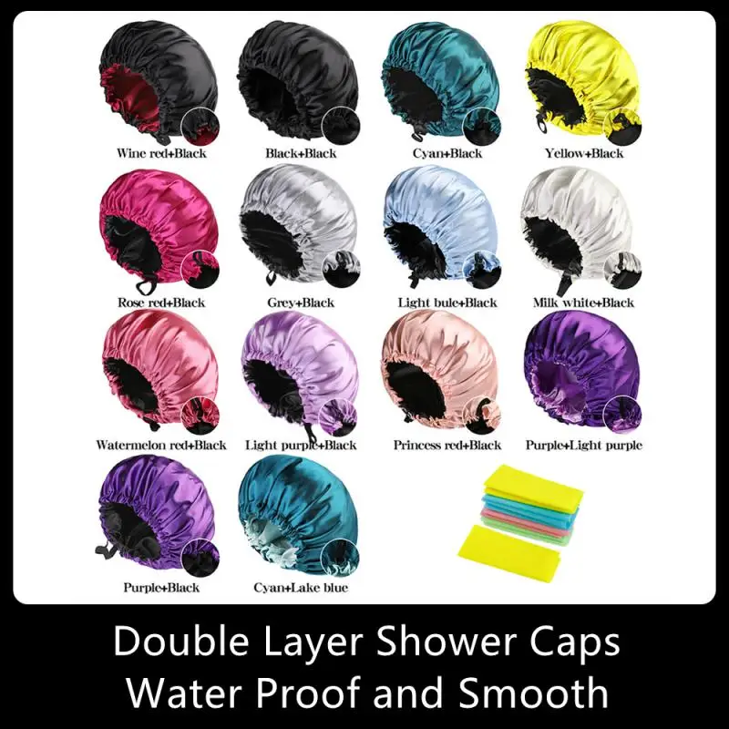 

Двухслойная атласная однотонная регулируемая эластичная Кепка для ночного сна